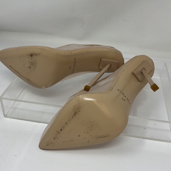Jessica Rich Sz 37 US 7 Nude Mesh Pump - Picture 8 of 9